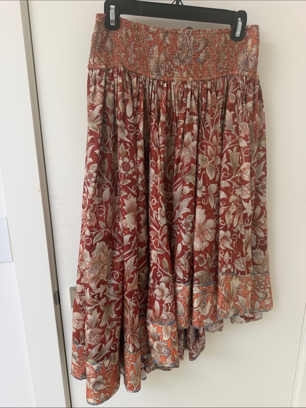 Asymmetrical Zimmerman Skirt in Rust